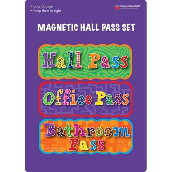 Dowling Magnets Dowling Magnets DO-735204 Magnetic Hall Pass Set 3 Pcs DO-735204